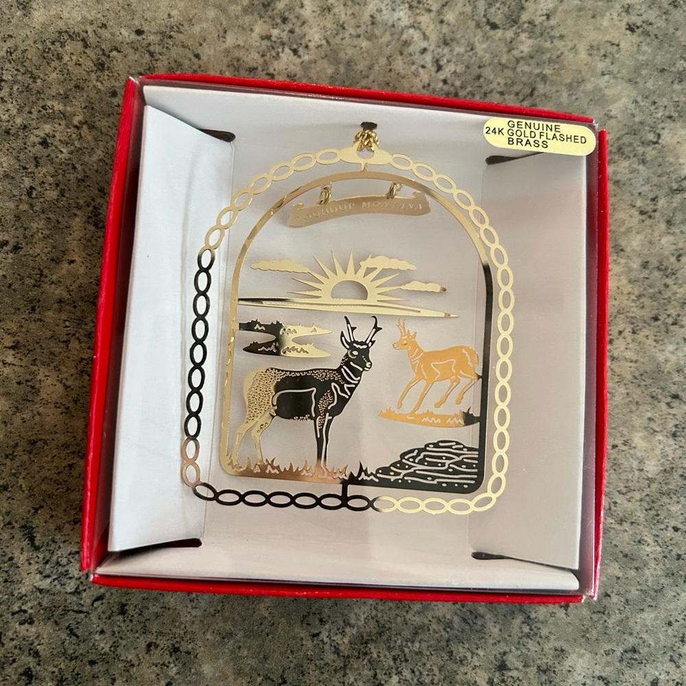 Montana Antelope Christmas Ornament, NWT, NIB